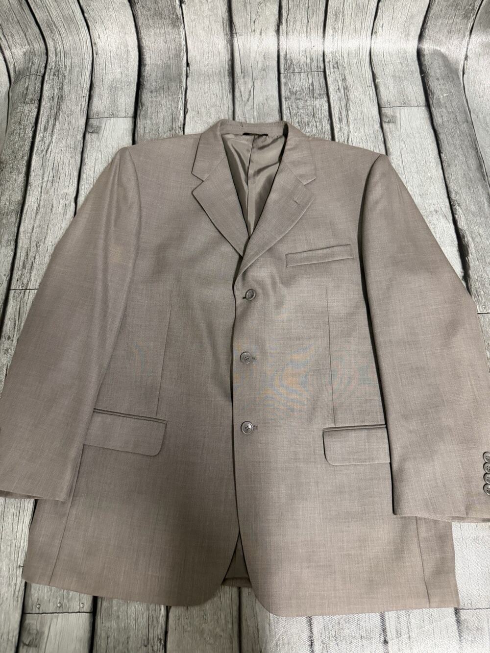 Men’s Caravelli Superior 150s Suit Jacket 44R 3-button Sport Coat Grey